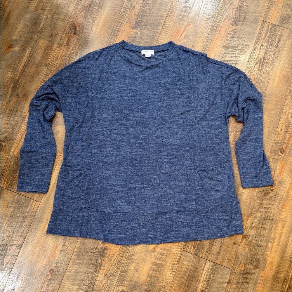 Chic Soul Heathered Navy Tunic